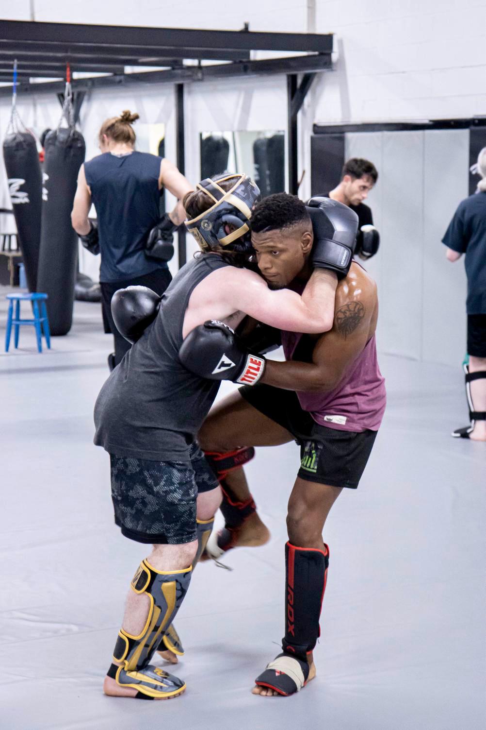 Muay Thai pad work at American Top Team Atlanta.